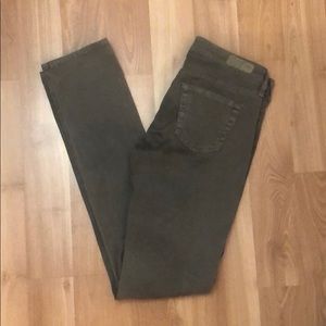 Dark green AG Eddie skinny straight with stretch